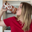 High protein Chocolate Brownie chickpea milk