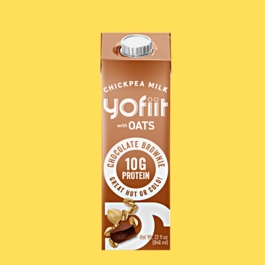 High protein Chocolate Brownie chickpea milk