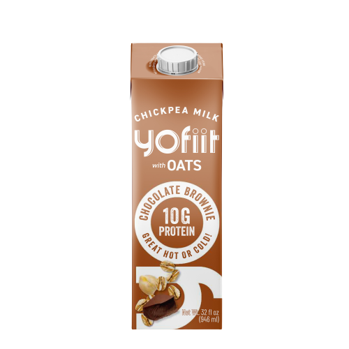 High protein Chocolate Brownie chickpea milk