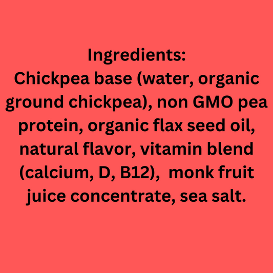 High protein chickpea milk w. flax (Original)