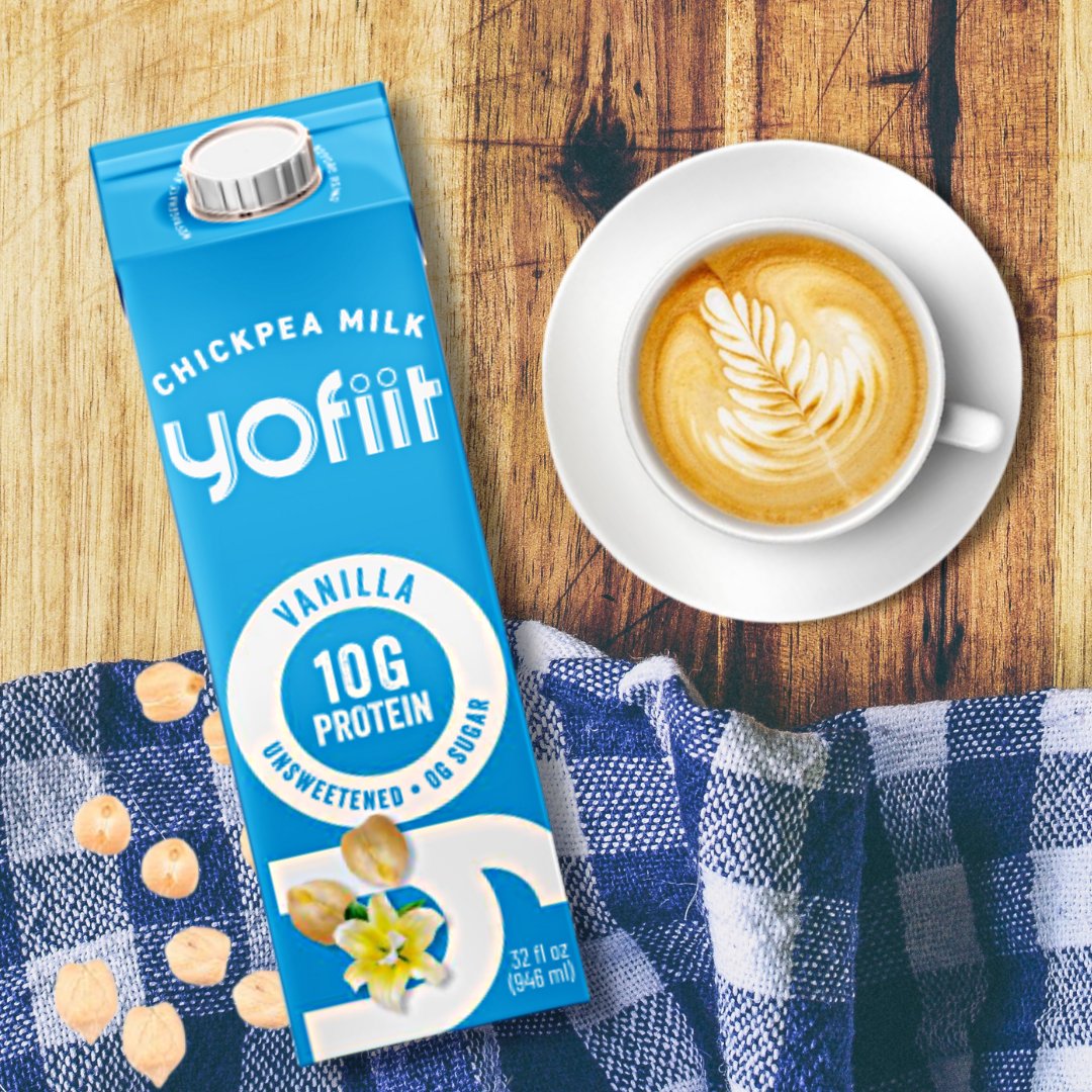 High protein chickpea milk w. flax (Vanilla)