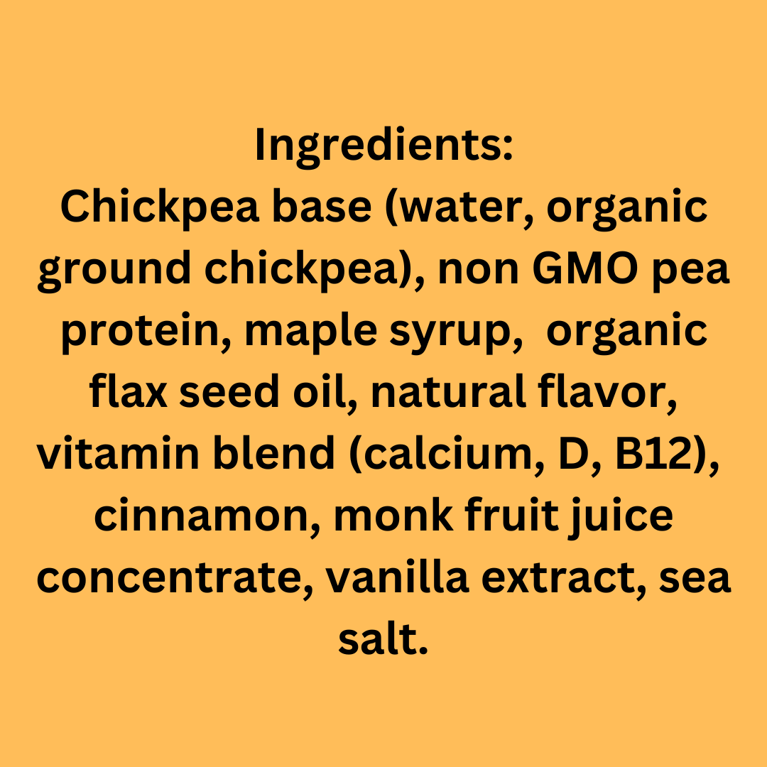 High protein chickpea milk  w. flax (Vanilla Cinnamon)