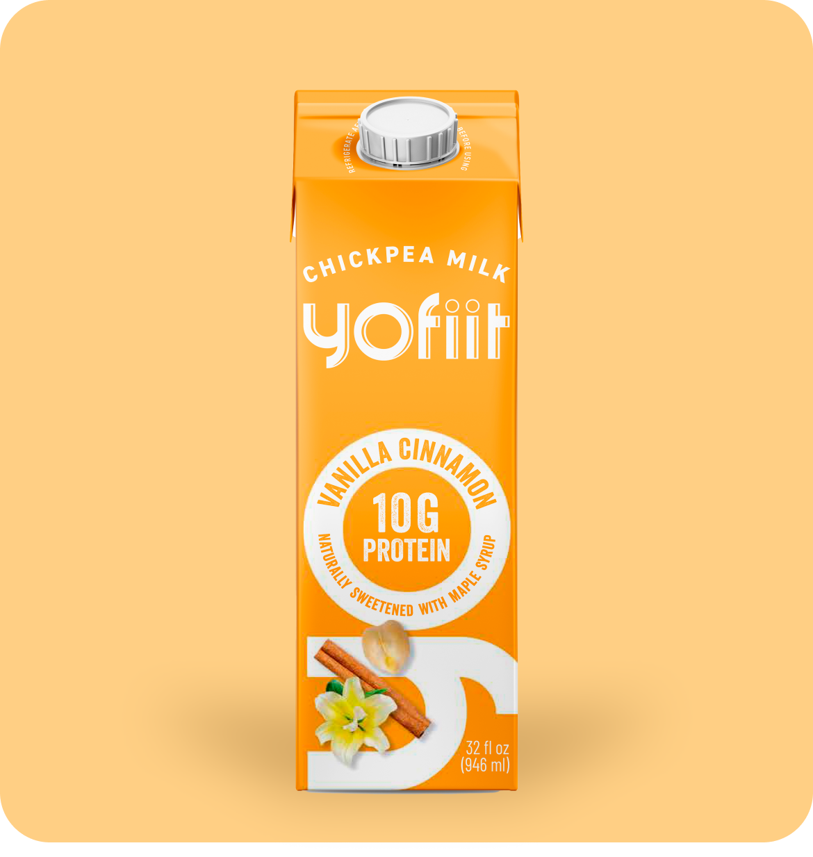 High protein chickpea milk w. flax (Vanilla Cinnamon) – YoFiit USA