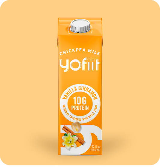 High protein chickpea milk  w. flax (Vanilla Cinnamon) - 12 cartons